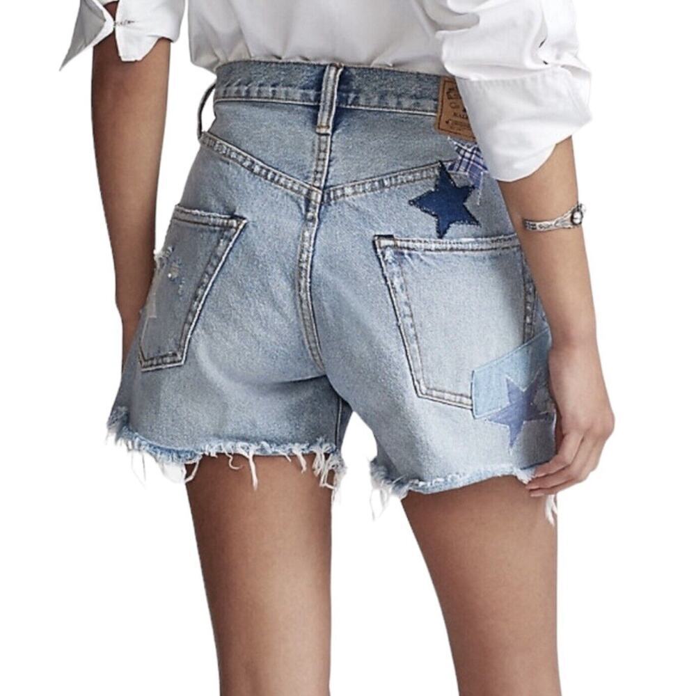 Polo Ralph Lauren Sprighton Boyfriend Patchwork Shorts Womens Size 30 NWT $198 - Picture 4 of 15